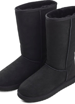 Lammfell Stiefel Premium | Neuseeland | Größe 35-41 Schwarz