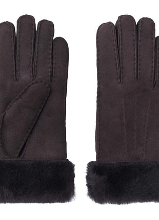 Lammfell Handschuhe Premium | Neuseeland | Fingerhandschuhe Dunkelbraun