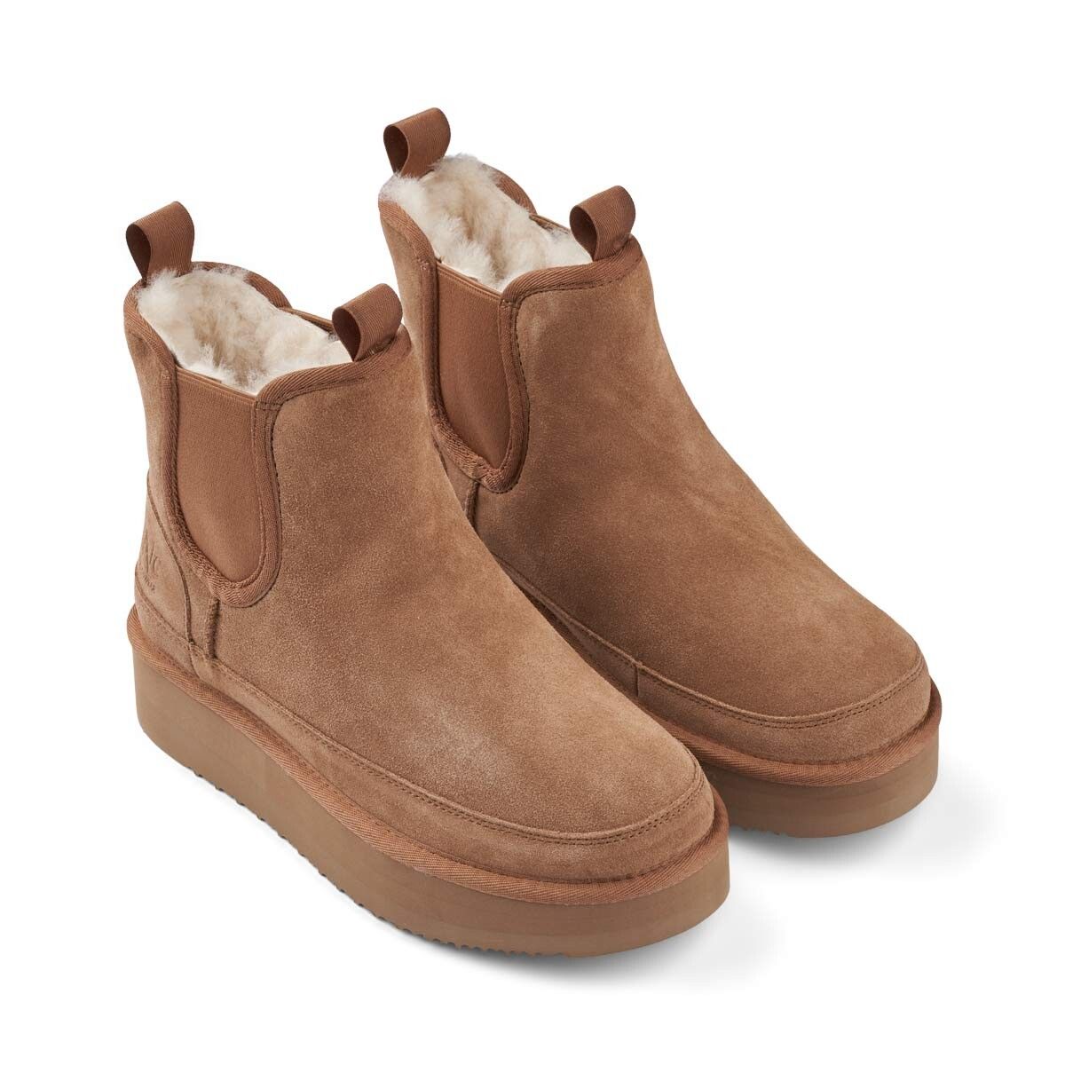 Plateau Boot | Wildleder, Lammfell