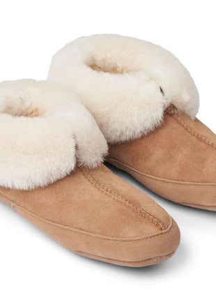 Soft Sole Slipper | Lammwolle, Wildleder Kastanie