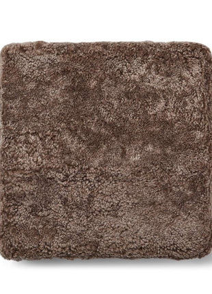 Lammfellhocker | Kurzhaar | Neuseeland | 40x40x35 cm Taupe