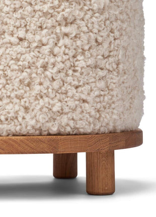 Simon Pouf | Kurzhaar | Neuseeland | D45x55 cm Beige