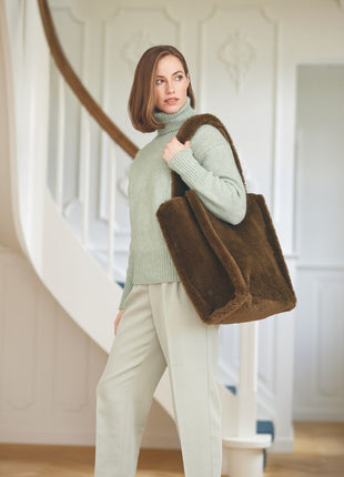 Maxi Glory Shopper | Neuseeland | Lammwolle Khaki