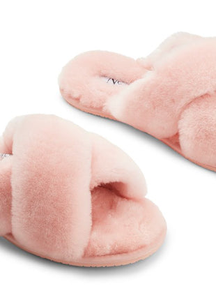 Lammfell Cross Slippers | Neuseeland | Größe 35-42 Pink