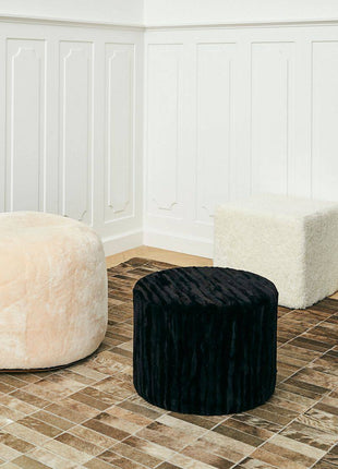 Lammfellpouf Premium | Neuseeland | Mokassin | D55x46 cm - Lammfellhaus.de